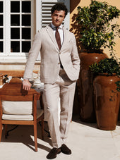 Beige Linen Suit