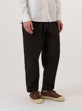 Licorice Summer Canvas Pleated Track Pant