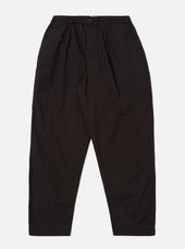 Licorice Summer Canvas Pleated Track Pant