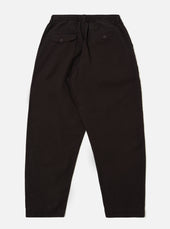 Licorice Summer Canvas Pleated Track Pant
