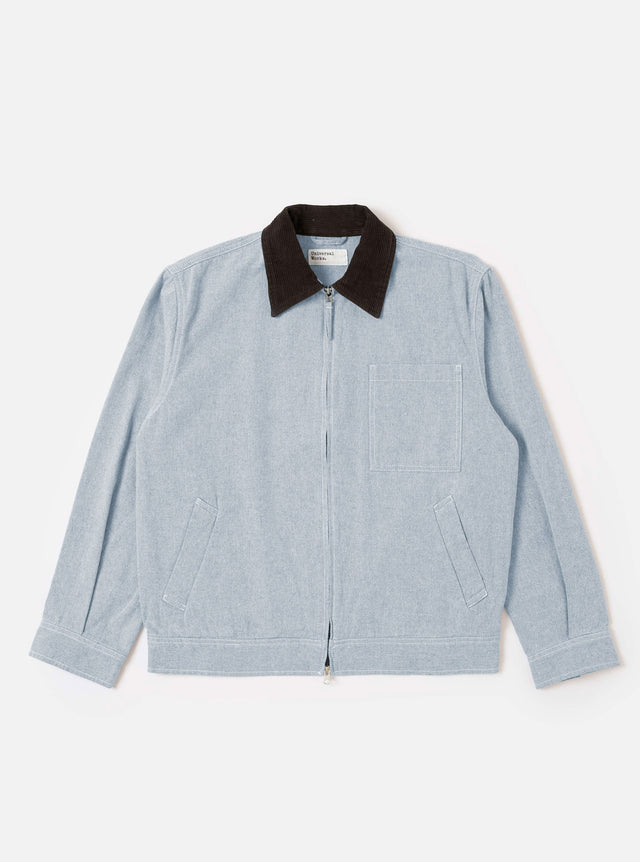 Light Indigo Jean Cloth Reworked Rose Bowl Jacket