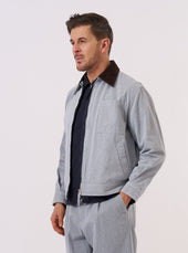 Light Jean Cloth Reworked Rose Bowl Jacket