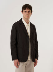Licorice Summer Canvas Two Button Jacket
