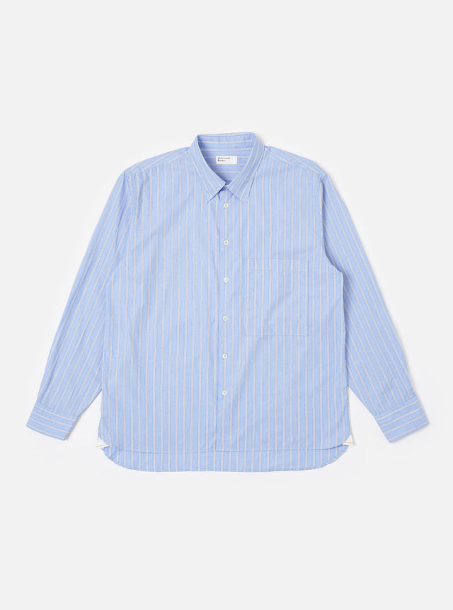 Blue Mc Stripe Square Pocket Shirt