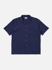 Navy Arten Seersucker Road Shirt