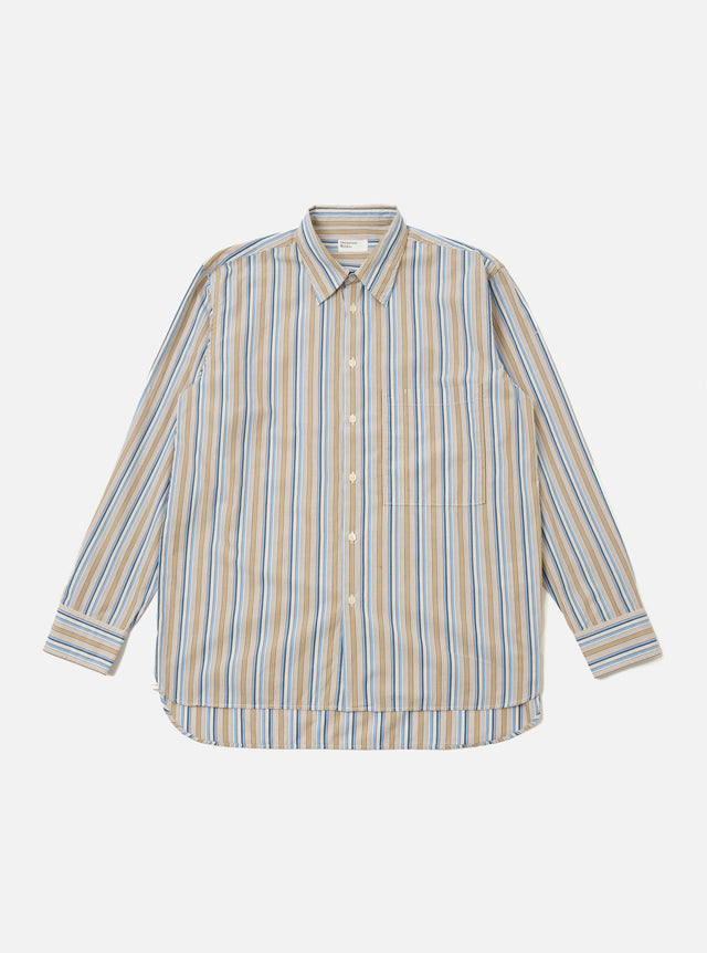 Multi Pop Multi Stripe Square Pocket Shirt
