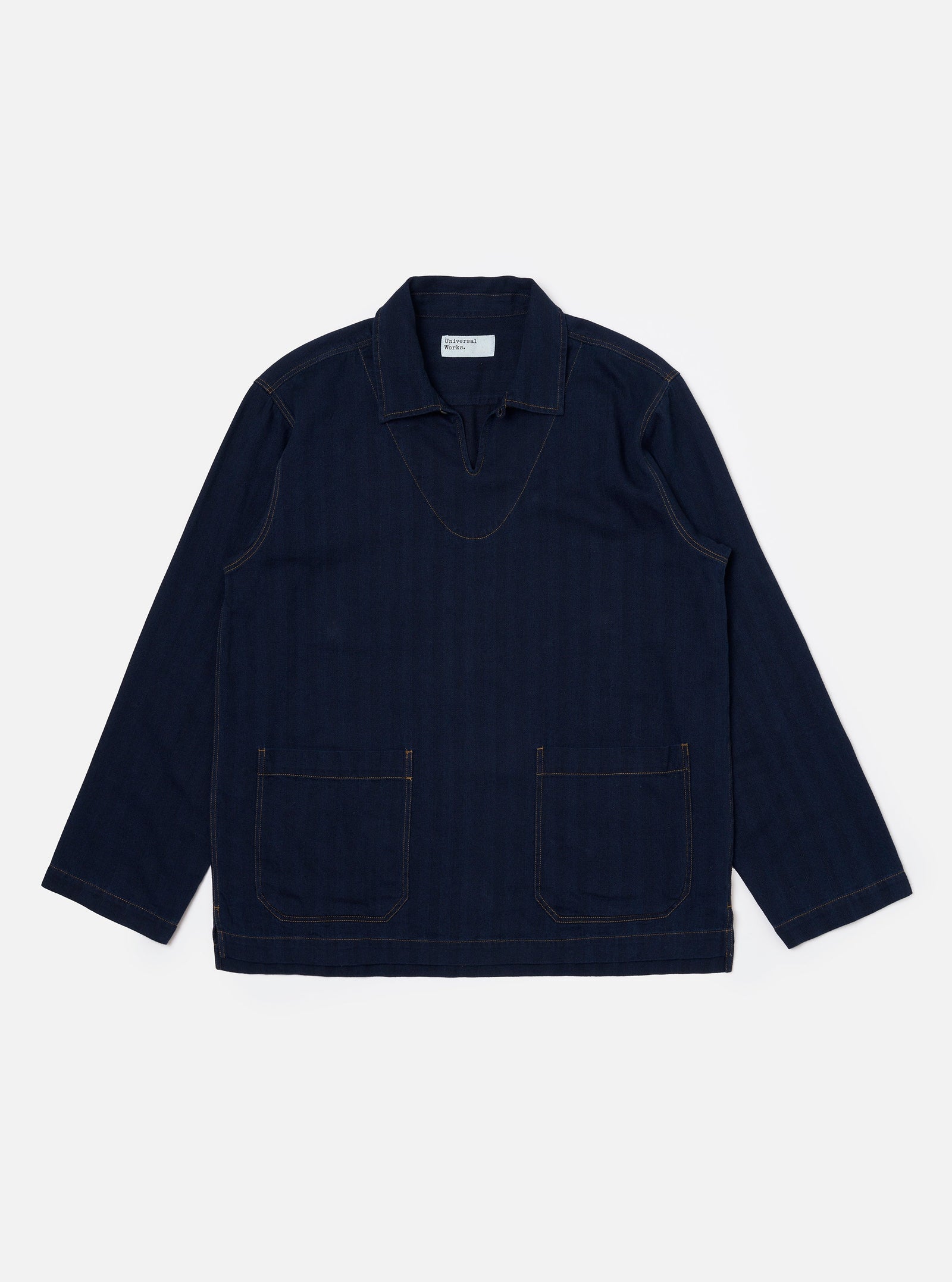 Recycled Herringbone Smock Overshirt