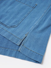 Washed Recycled Herringbone Smock Overshirt