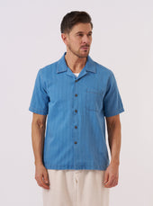 Washed Recycled Herringbone Road Shirt