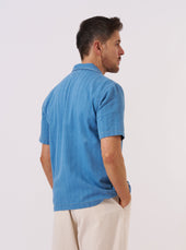 Washed Recycled Herringbone Road Shirt