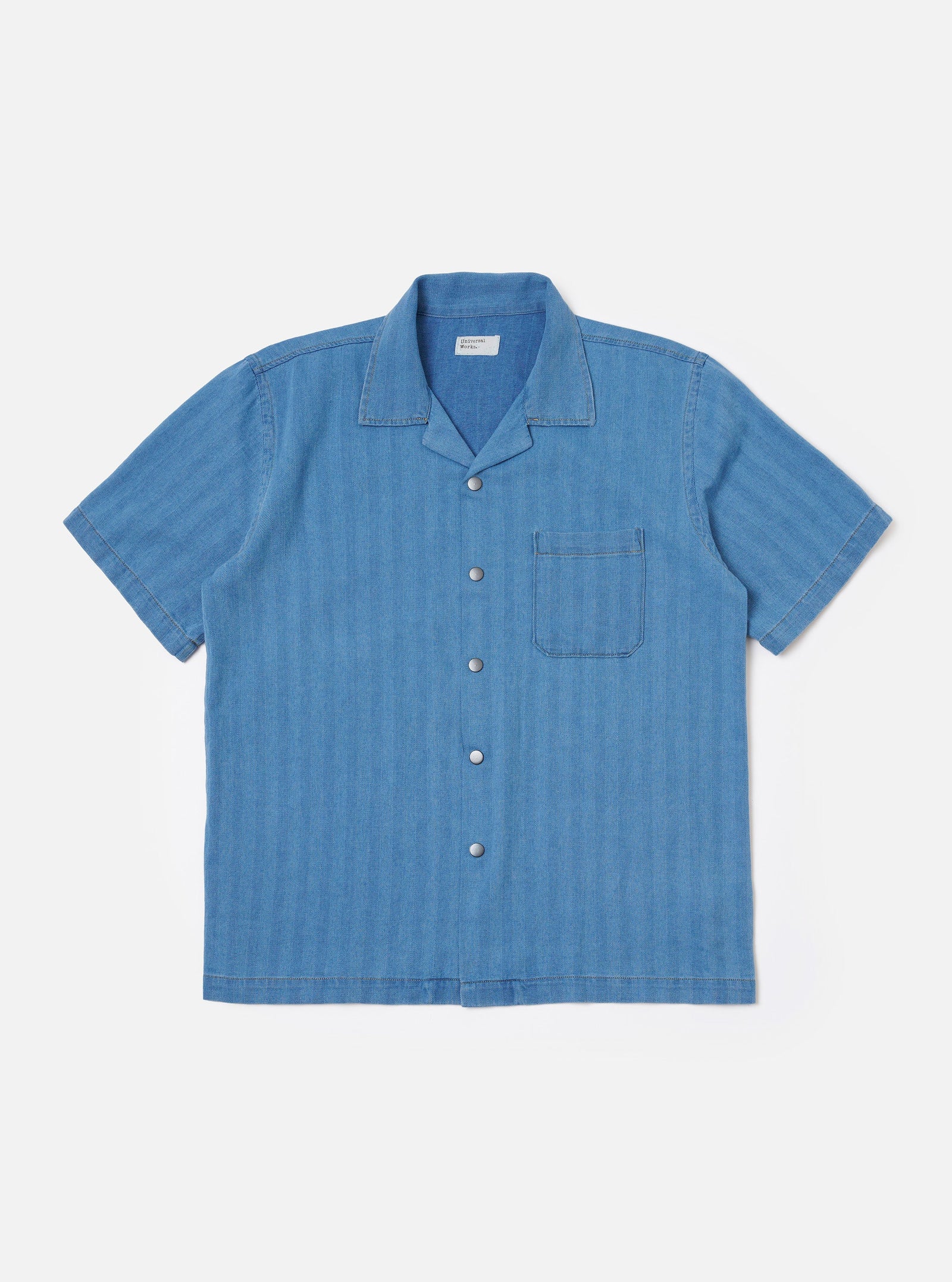 Washed Recycled Herringbone Road Shirt