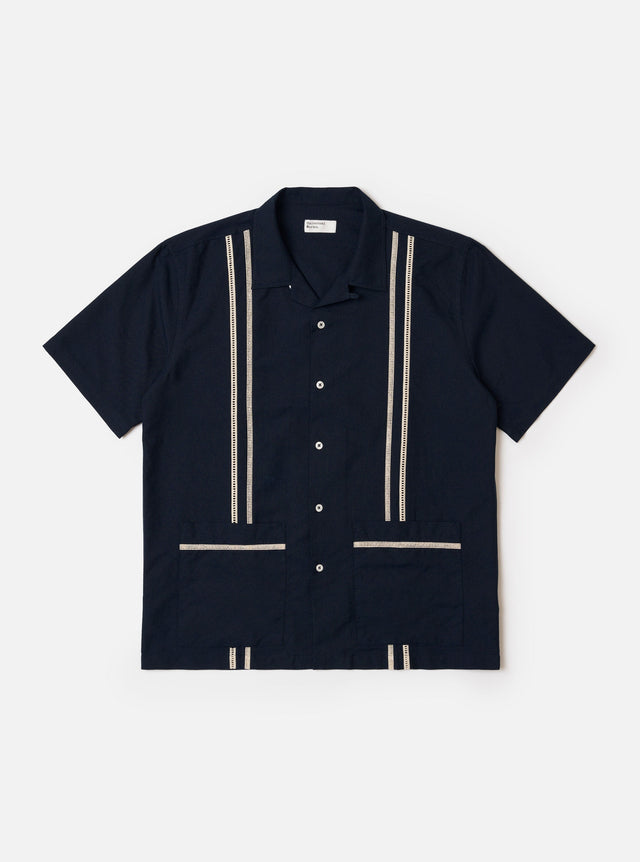 Navy Classic Oxford Tropicana Shirt