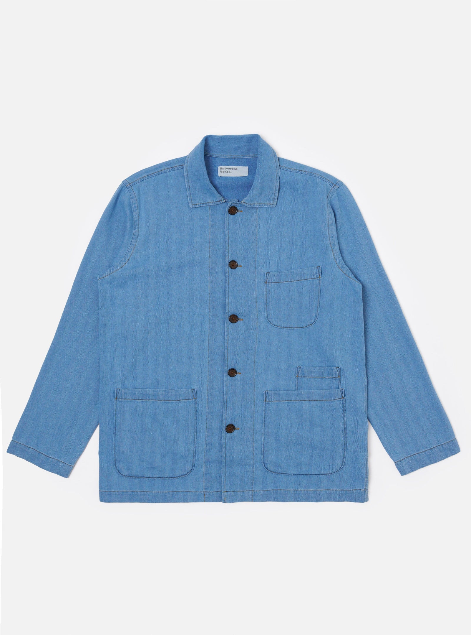 Washed Recycled Herringbone Bakers Overshirt