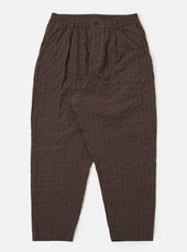 Brown Chester Stripe Pleated Track Pant