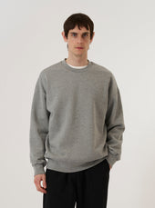 Grey Marl Recycled Cotton Blend Jersey Loose Sweatshirt