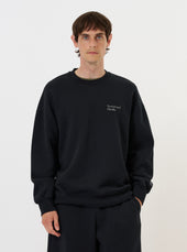 Recycled Cotton Blend Jersey Loose Sweatshirt