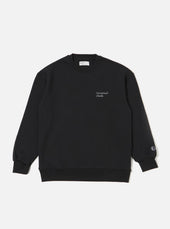 Black Recycled Cotton Blend Jersey Loose Sweatshirt