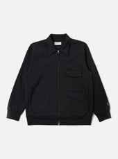 Black Recycled Cotton Blend Jersey Tyler Jacket