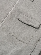 Grey Marl Recycled Cotton Blend Jersey Tyler Jacket