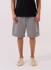 Grey Marl Recycled Cotton Blend Jersey Vacation Short