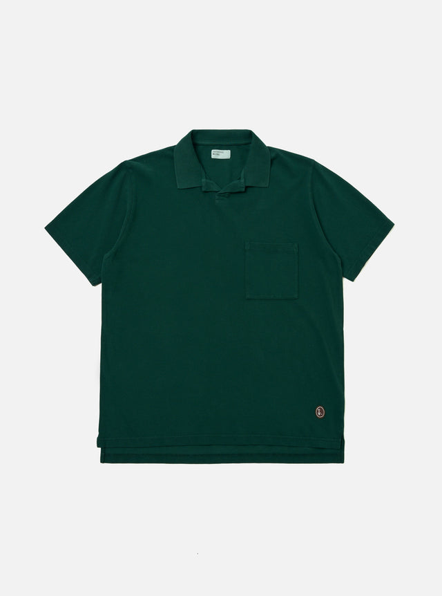 Green Piquet Vacation Polo