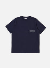 Bright Navy Organic Jersey Print Pocket Tee