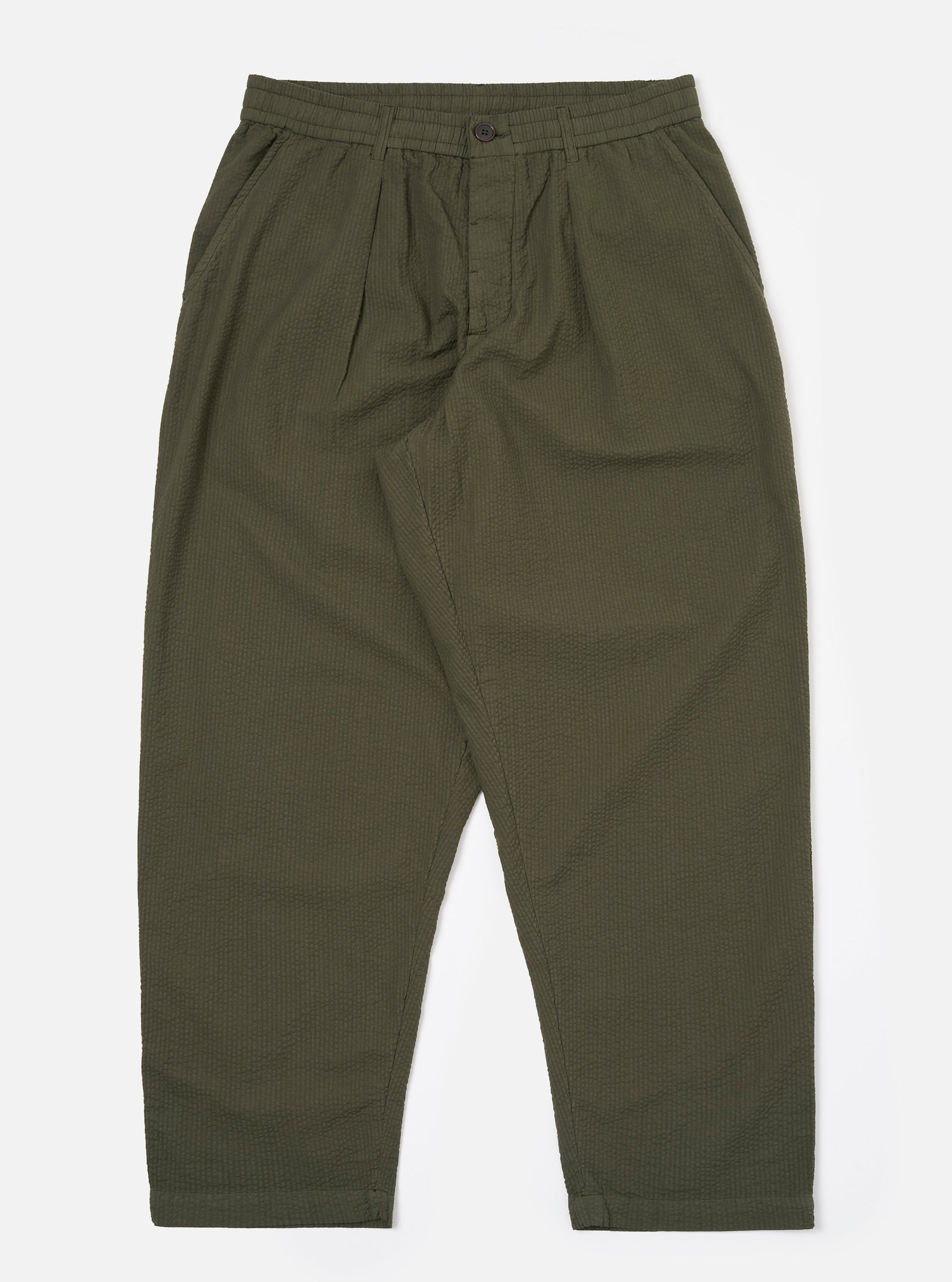 Merida Seersucker Pleated Track Pant
