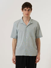 Green Seersucker Road Shirt