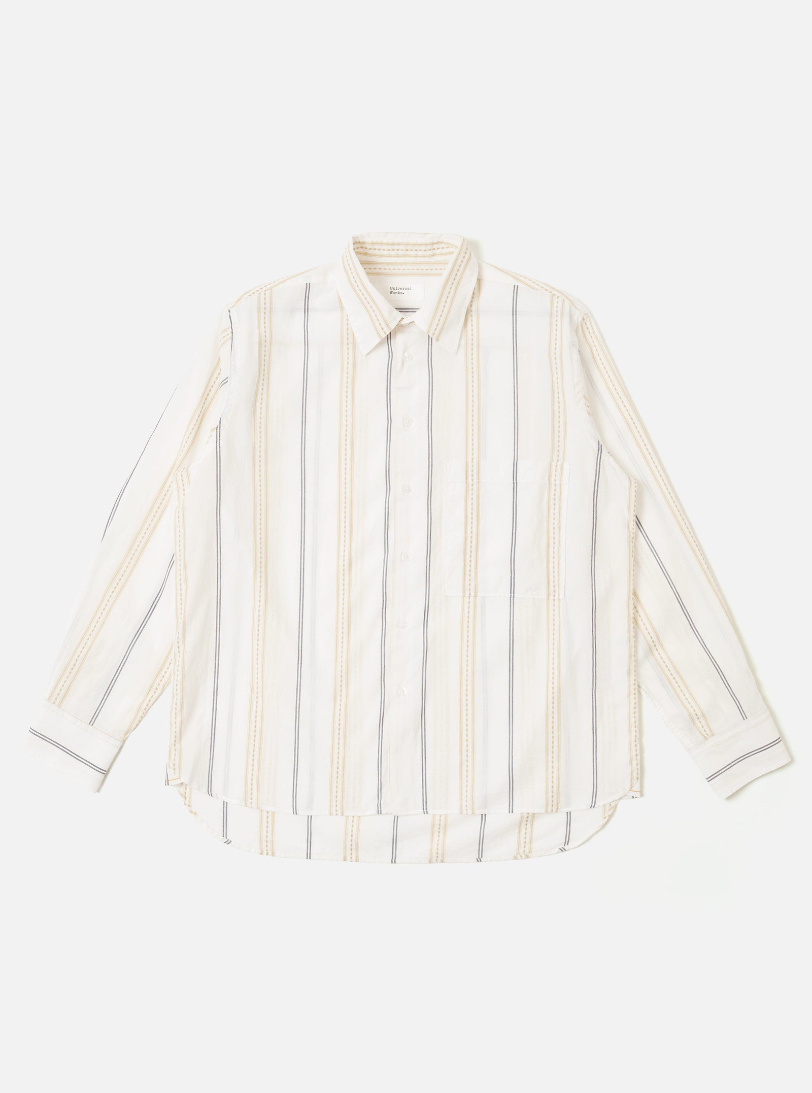 Navy Sand Hendrix Stripe Square Pocket Shirt