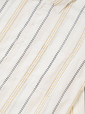 Navy Sand Hendrix Stripe Square Pocket Shirt