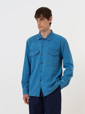 Washed Recycled Herringbone Attendant Shirt