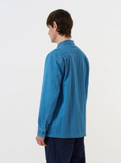 Washed Recycled Herringbone Attendant Shirt