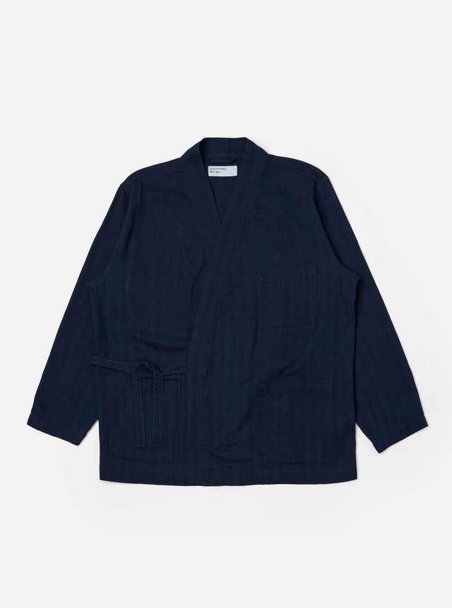 Indigo Recycled Herringbone Kyoto Work Jacket