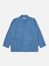 Washed Indigo Recycled Herringbone Kyoto Work Jacket