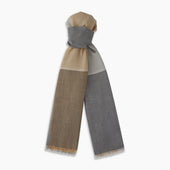 Grey And Beige Cashmere Scarf