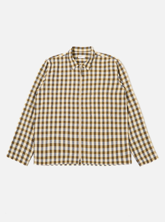 Olive Aberdeen Lincot Zip Shirt