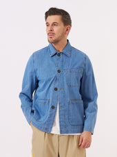 Washed 8oz Slub Denim Field Jacket