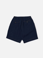 Recycled Herringbone Pleated Track Short