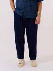 Recycled Herringbone Pleated Track Pant