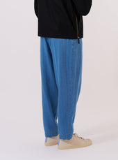 Washed Recycled Herringbone Pleated Track Pant