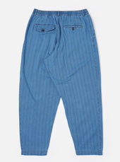 Washed Recycled Herringbone Pleated Track Pant