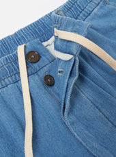 Washed Recycled Herringbone Pleated Track Pant