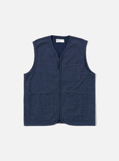 Navy Maiorca Jersey Zip Gilet