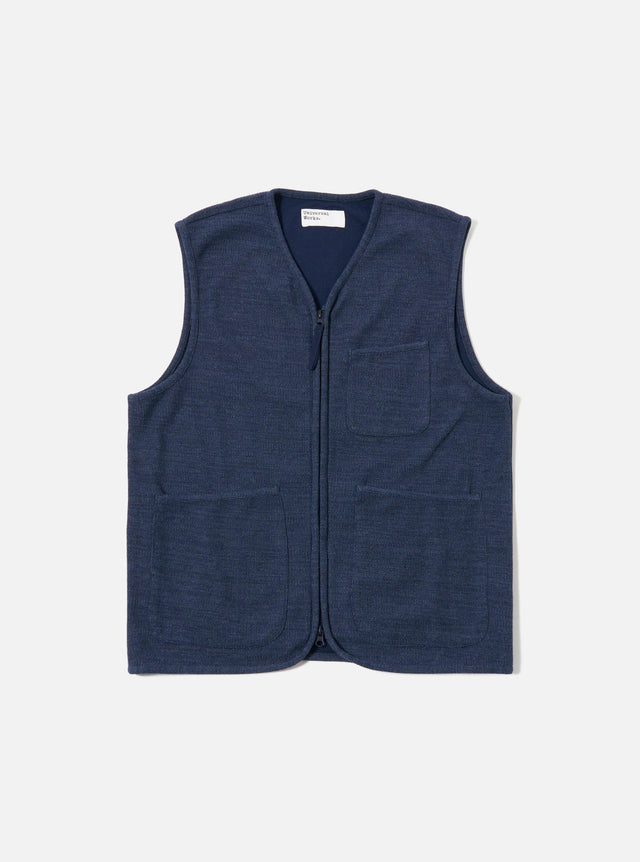 Navy Maiorca Jersey Zip Gilet