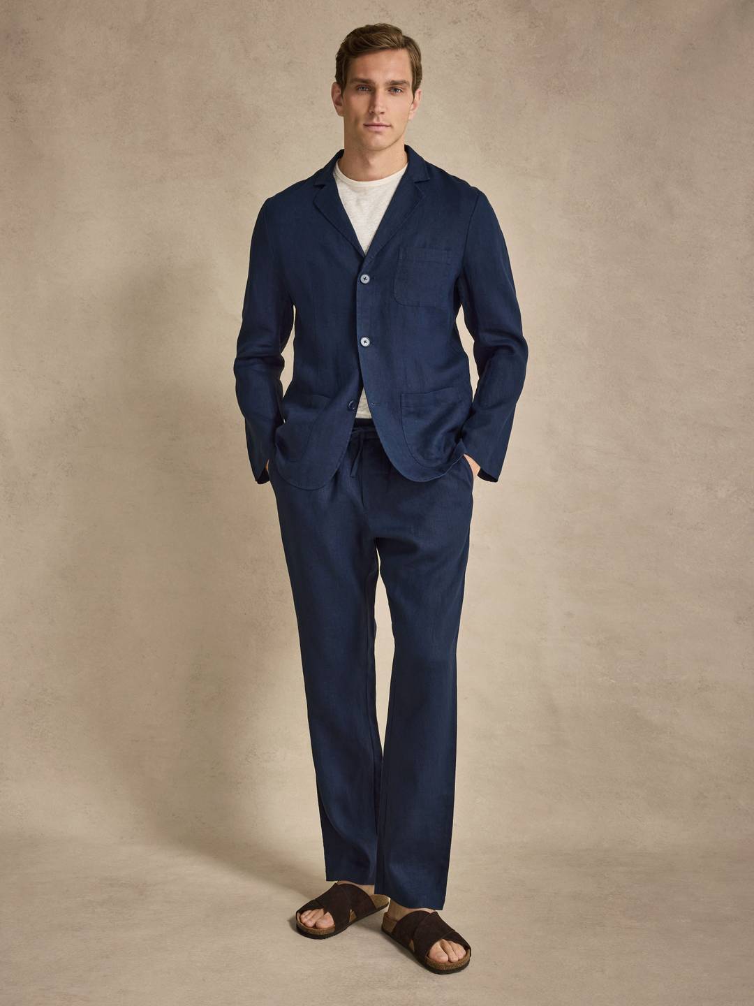 Blue Linen Suit
