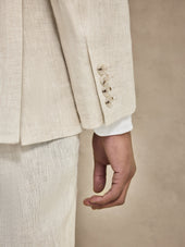 Double Breasted Linen Suit