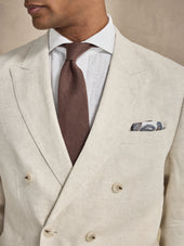 Double Breasted Linen Suit