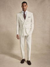 Sand Double Breasted Linen Suit