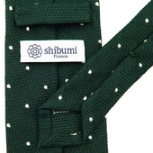 Dotted Wool Silk Grenadine Tie Hand Rolled