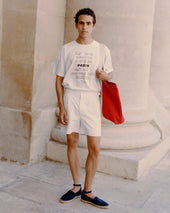 Seersucker Double-Button Shorts